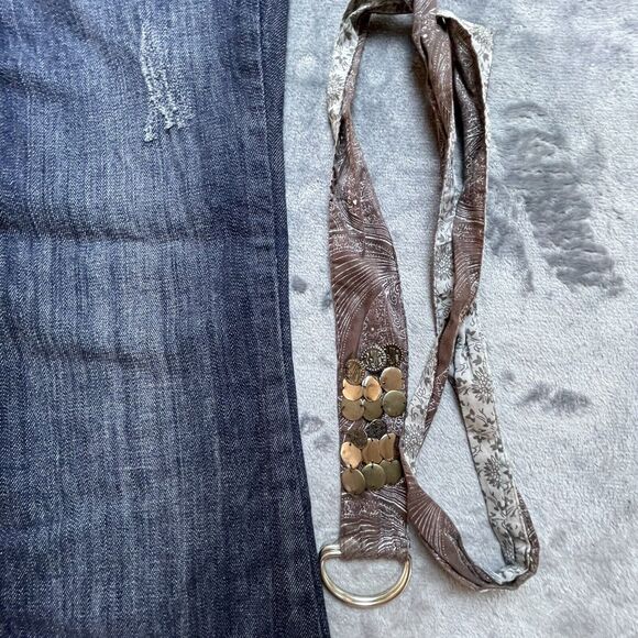 Vintage Mudd Jeans Womens 7 Dark Flare Y2K Belt Accessory - Picture 2 of 8